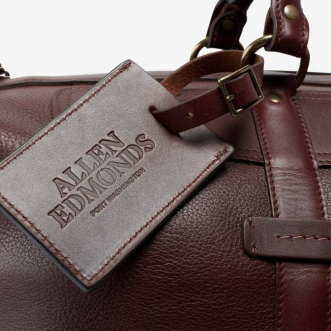 Allen Edmonds unissex coleção de couro de sela - mochila 68T8D590 Pimenta