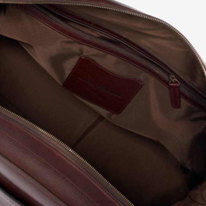 Allen Edmonds unissex coleção de couro de sela - mochila 68T8D590 Pimenta