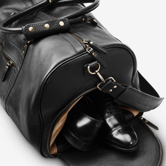 Allen Edmonds unissex fim de semana de couro 68T8D330 couro preto