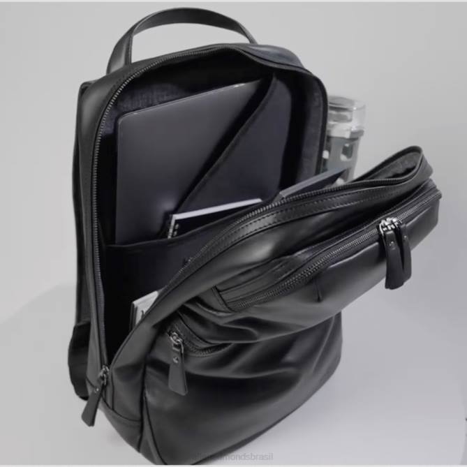 Allen Edmonds unissex mochila de couro 68T8D378 couro preto