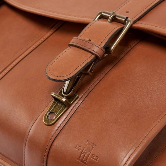 Allen Edmonds unissex coleção de couro de sela - maleta de aba dupla 68T8D370 bronzeado