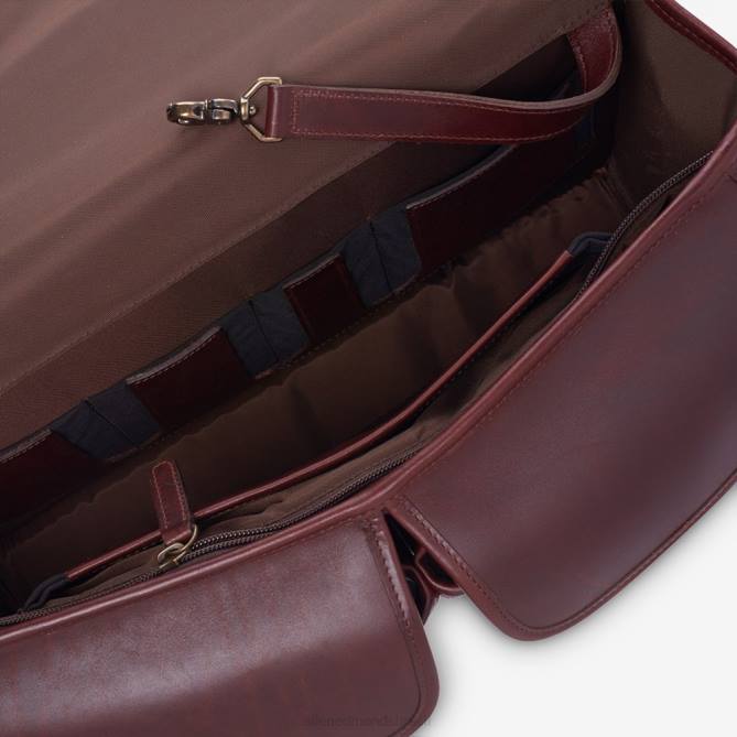 Allen Edmonds unissex coleção de couro de sela - maleta de aba dupla 68T8D589 marrom café