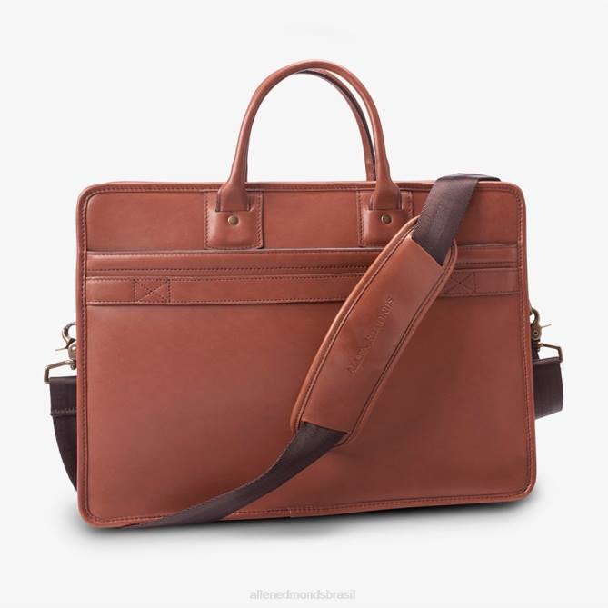 Allen Edmonds unissex coleção de couro de sela - pasta de reforço único 68T8D398 bronzeado