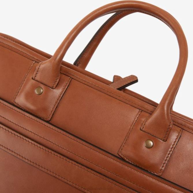 Allen Edmonds unissex coleção de couro de sela - pasta de reforço único 68T8D398 bronzeado