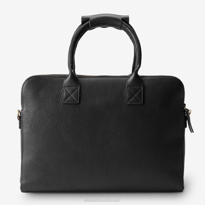 Allen Edmonds unissex pasta de couro fina 68T8D578 couro preto