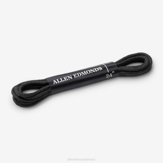 Allen Edmonds unissex cadarços de substituição vitrificados redondos médios 68T8D452 preto