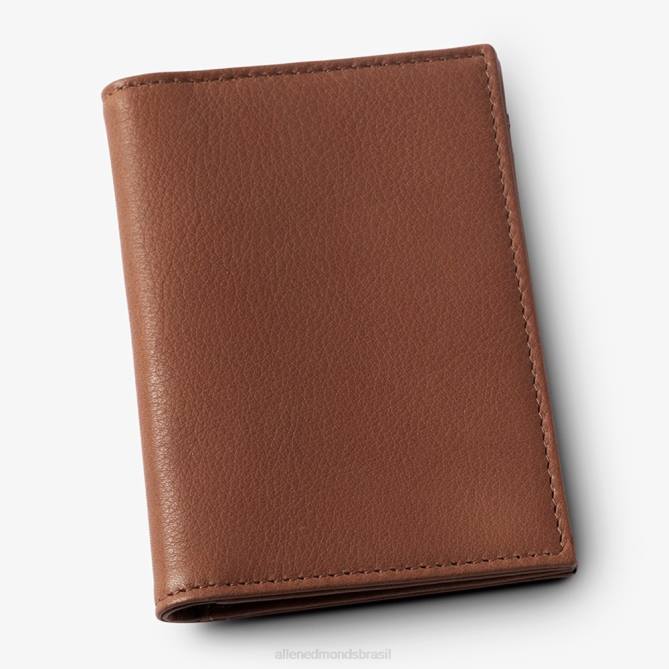 Allen Edmonds unissex caixa de cartão rfid vachetta com porta-identificação 68T8D340 marrom