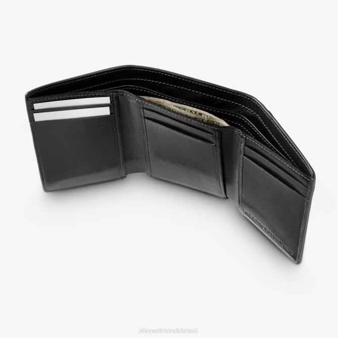 Allen Edmonds unissex carteira com três dobras 68T8D388 preto