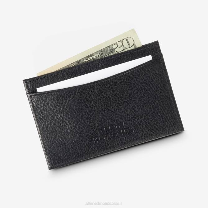 Allen Edmonds unissex estojo de cartão fino 68T8D326 couro preto