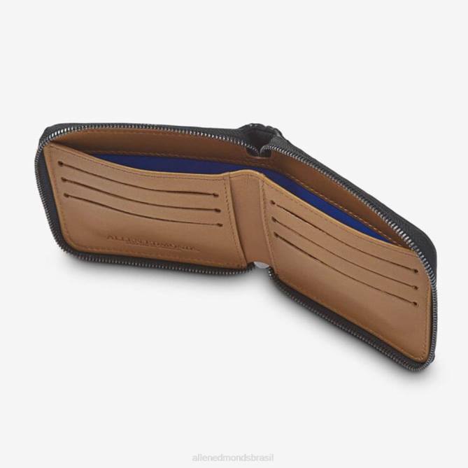 Allen Edmonds unissex hewes street zip em volta da carteira 68T8D363 preto