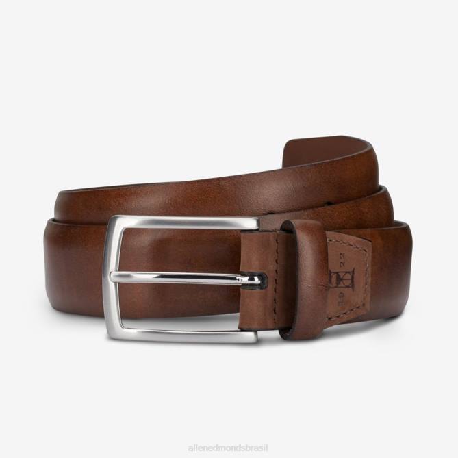 Allen Edmonds unissex cinto de vestido avenida de vidro 68T8D556 charuto marrom