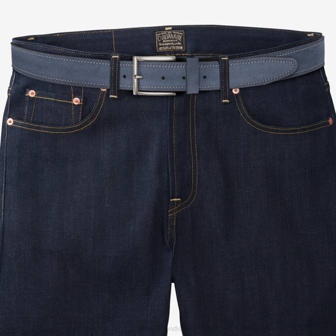 Allen Edmonds unissex cinto de vestido de camurça bourbon street 68T8D314 azul denim