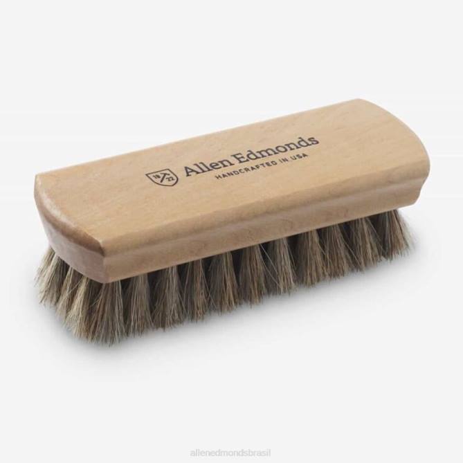 Allen Edmonds unissex escova de brilho de crina de viagem 68T8D451 marrom cedro