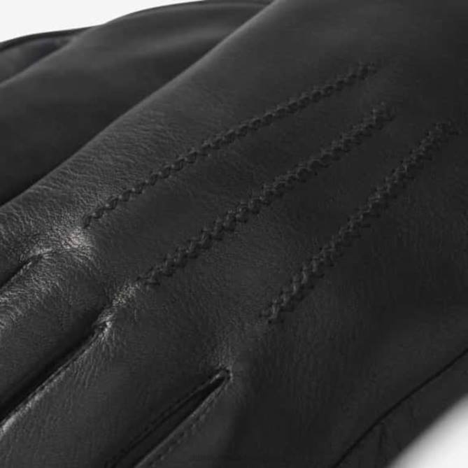 Allen Edmonds unissex luvas tecnológicas de couro forradas com caxemira 68T8D391 preto