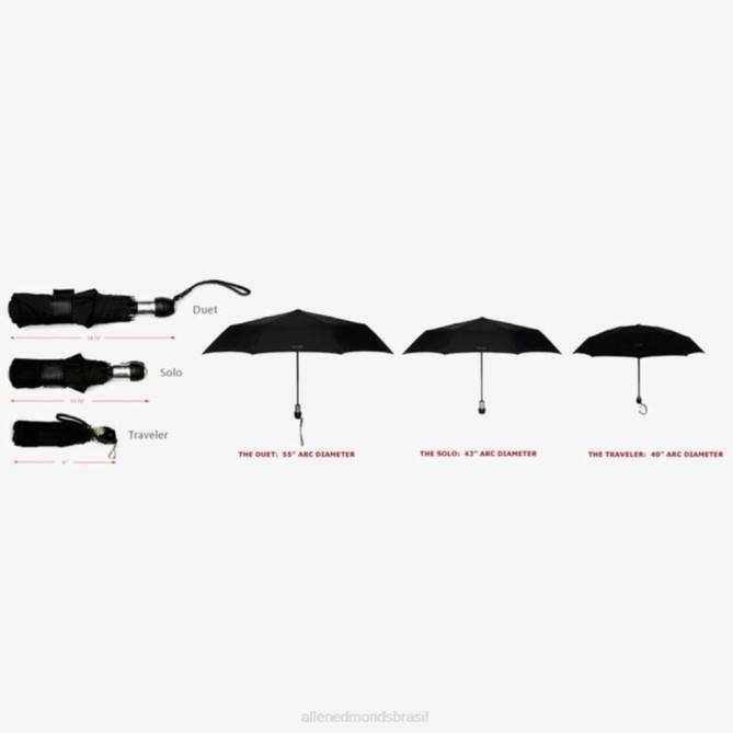 Allen Edmonds unissex dueto guarda-chuva por davek 68T8D385 preto