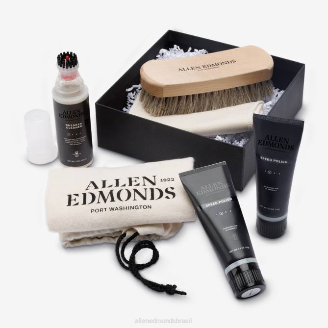 Allen Edmonds unissex kit de cuidado de tênis 68T8D633 Preto branco