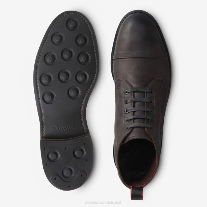 Allen Edmonds homens Bota patton cap toe com solado de borracha dainite 68T8D115 cinza
