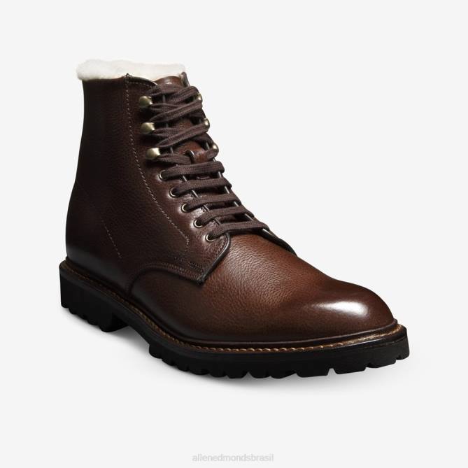 Allen Edmonds homens bota Higgins Mill Hikker Shearling 68T8D144 Couro Marrom
