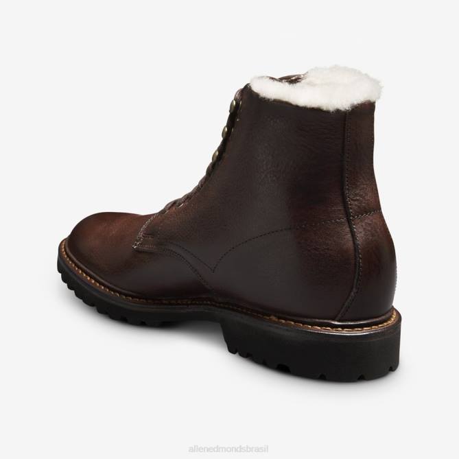 Allen Edmonds homens bota Higgins Mill Hikker Shearling 68T8D144 Couro Marrom