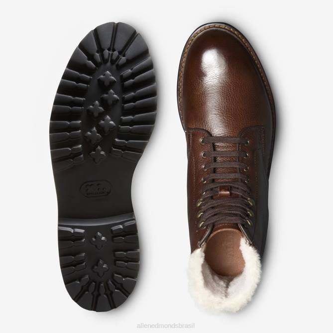 Allen Edmonds homens bota Higgins Mill Hikker Shearling 68T8D144 Couro Marrom