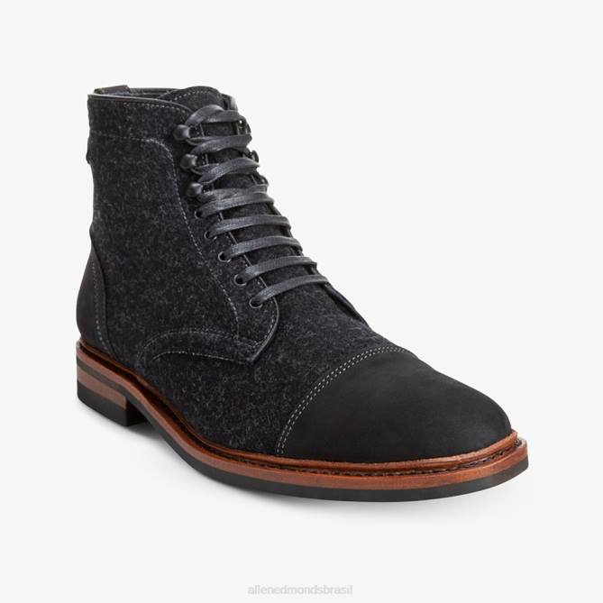 Allen Edmonds homens bota bico fino de lã landon 68T8D65 cinza