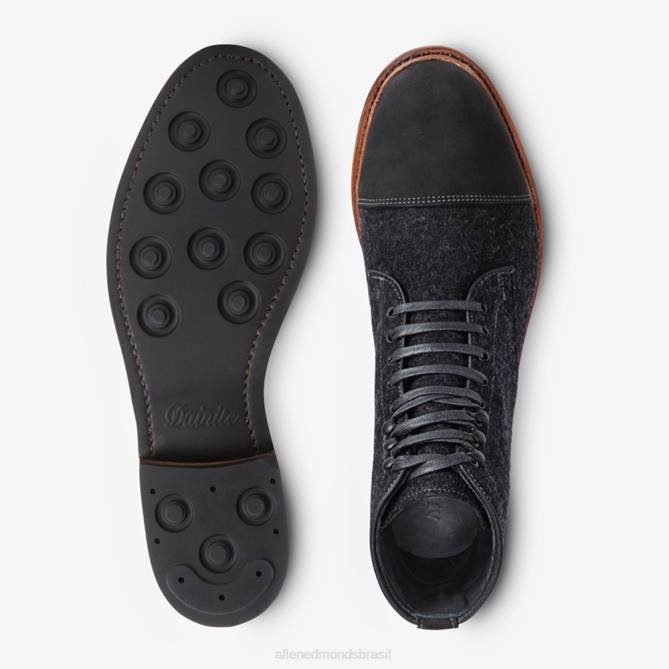 Allen Edmonds homens bota bico fino de lã landon 68T8D65 cinza