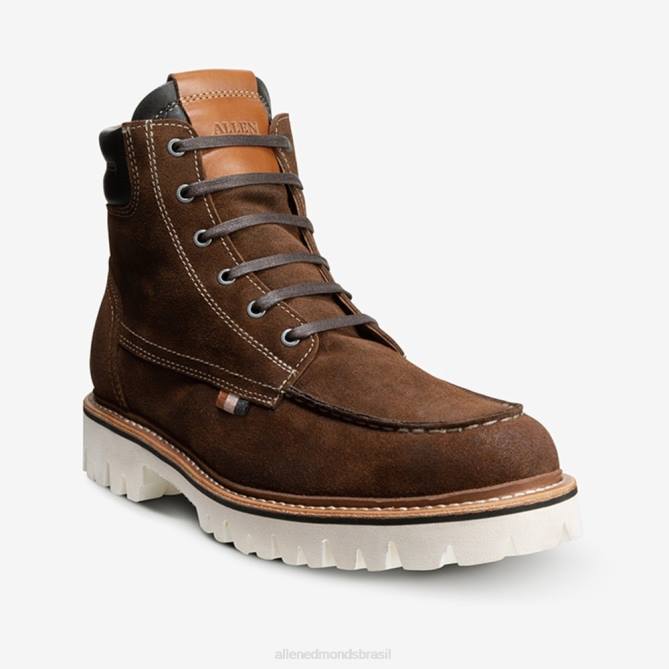 Allen Edmonds homens bota com cadarço silverlake 68T8D436 camurça marrom rapé