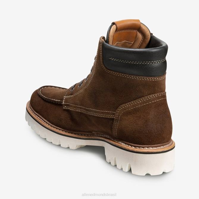 Allen Edmonds homens bota com cadarço silverlake 68T8D436 camurça marrom rapé