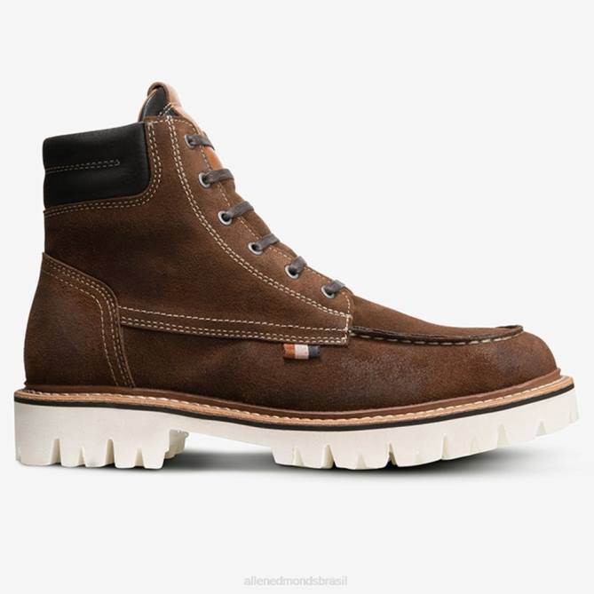 Allen Edmonds homens bota com cadarço silverlake 68T8D436 camurça marrom rapé