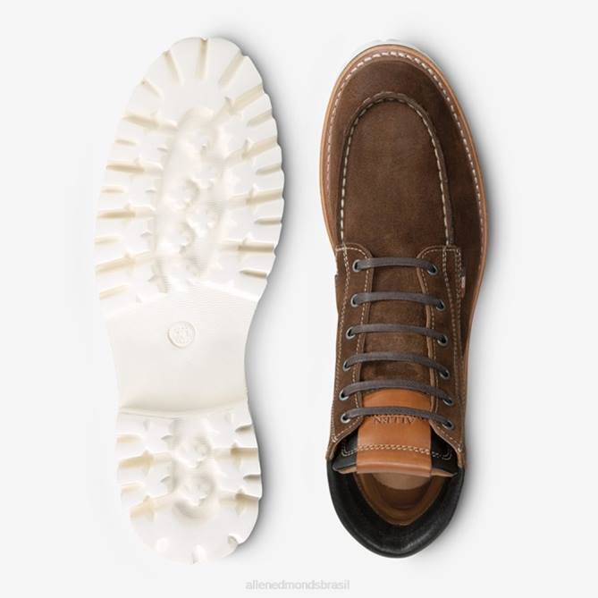 Allen Edmonds homens bota com cadarço silverlake 68T8D436 camurça marrom rapé