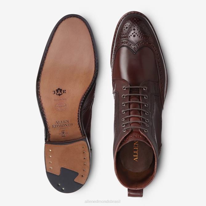 Allen Edmonds homens bota cordovan dalton shell 68T8D481 pimentão cordovan