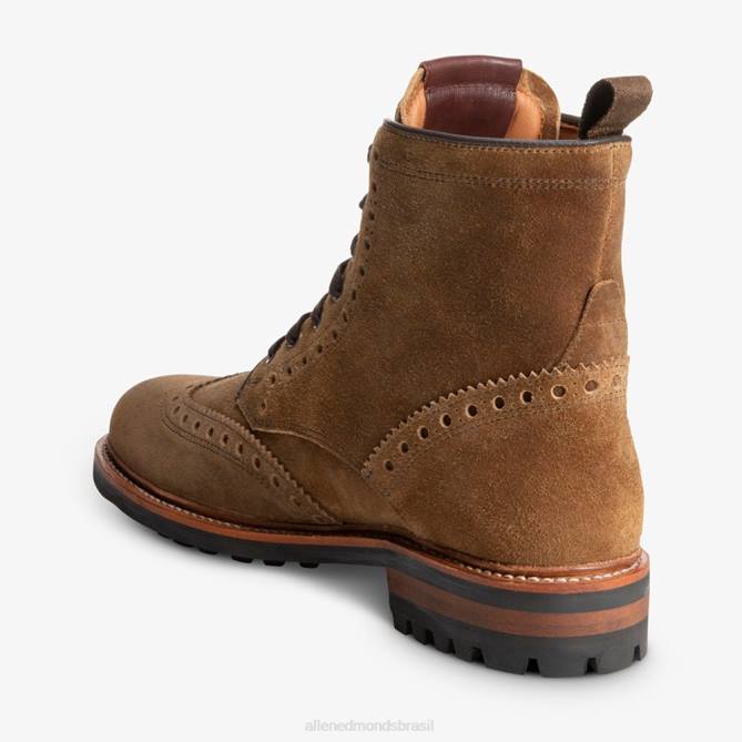 Allen Edmonds homens bota de ponta de asa à prova de intempéries chapman 68T8D474 camurça marrom claro