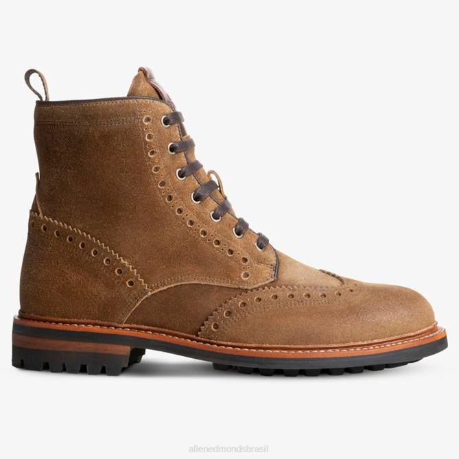 Allen Edmonds homens bota de ponta de asa à prova de intempéries chapman 68T8D474 camurça marrom claro