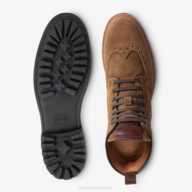 Allen Edmonds homens bota de ponta de asa à prova de intempéries chapman 68T8D474 camurça marrom claro