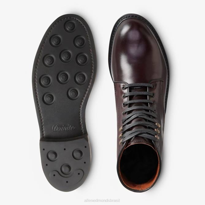 Allen Edmonds homens bota higgins mill com couro cordovan shell 68T8D291 bordô de cordovão