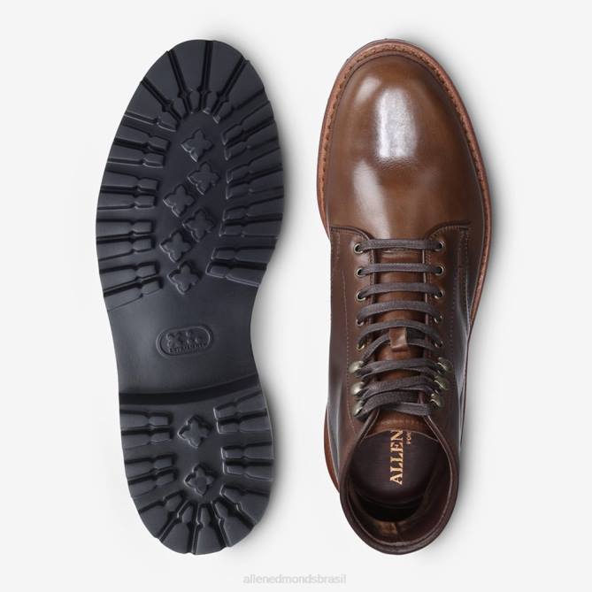 Allen Edmonds homens bota higgins mill com solado 68T8D469 couro marrom natural