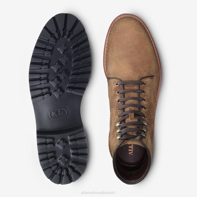Allen Edmonds homens bota higgins mill com solado 68T8D470 camurça marrom claro