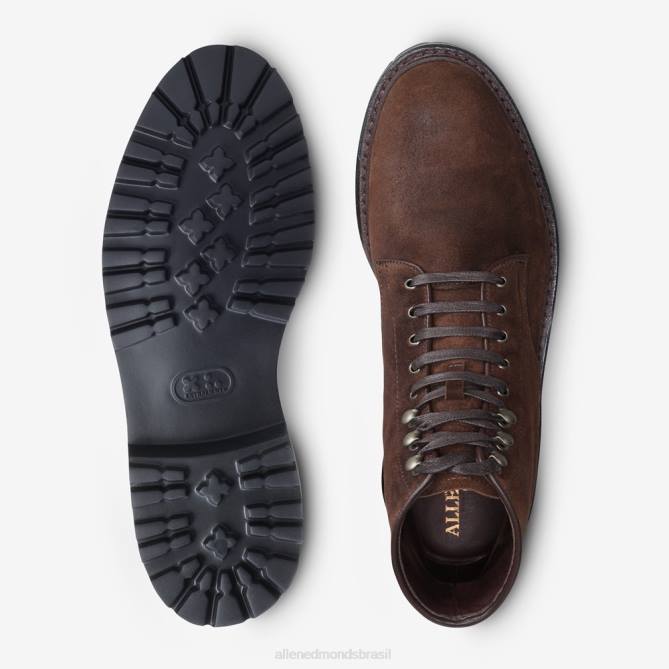 Allen Edmonds homens bota higgins mill com solado 68T8D471 camurça marrom rapé