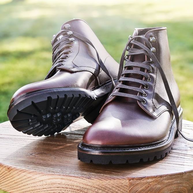 Allen Edmonds homens bota higgins mill à prova de intempéries com sola lug 68T8D261 Borgonha