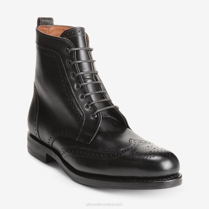 Allen Edmonds homens bota modelo dalton wingtip com solado de borracha dainite 68T8D116 preto