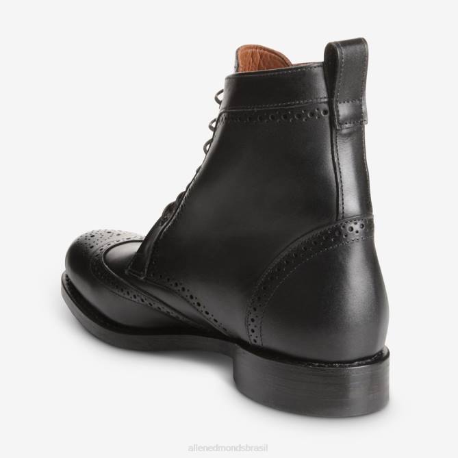 Allen Edmonds homens bota modelo dalton wingtip com solado de borracha dainite 68T8D116 preto