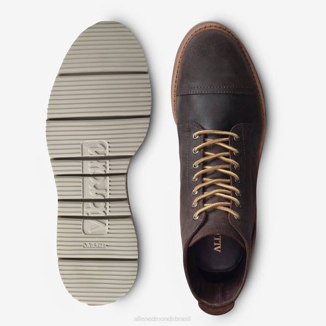 Allen Edmonds homens bota park city com cadarço e resistente a intempéries 68T8D148 camurça marrom rapé