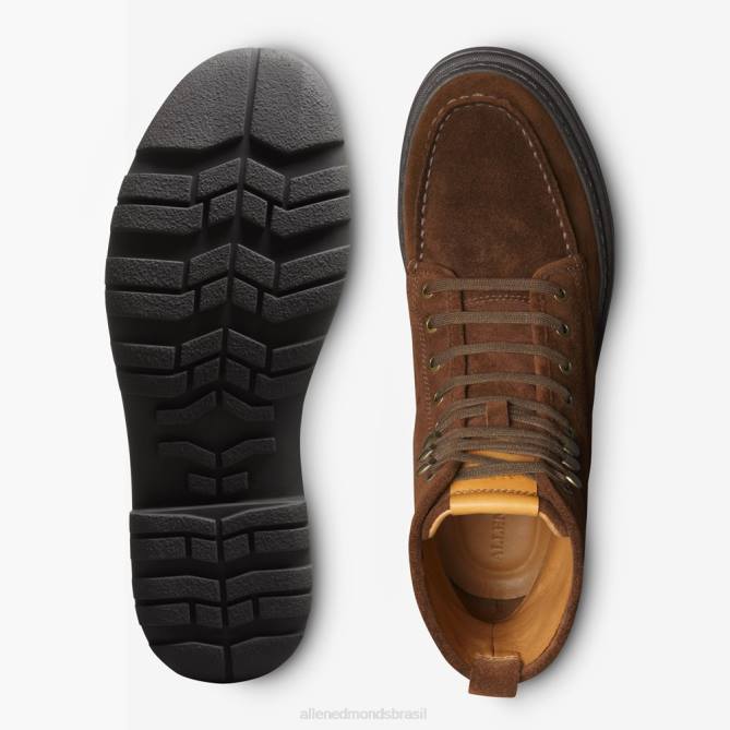 Allen Edmonds homens bota sawyer com cadarço e resistente a intempéries 68T8D420 camurça rapé