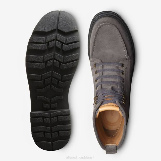 Allen Edmonds homens bota sawyer com cadarço e resistente a intempéries 68T8D91 camurça cinza