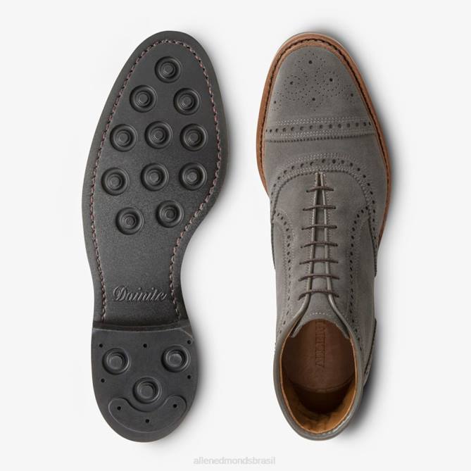 Allen Edmonds homens bota social hamilton oxford à prova de intempéries 68T8D342 imã de camurça cinza