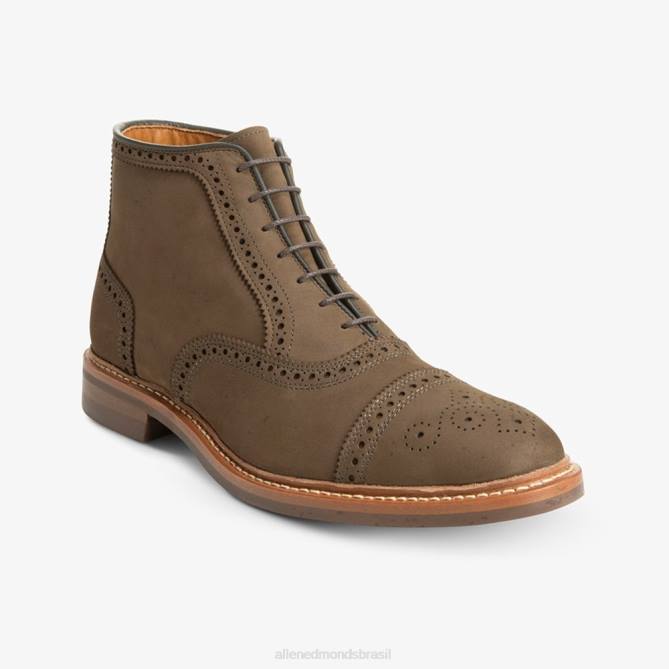 Allen Edmonds homens bota social hamilton oxford à prova de intempéries 68T8D343 nubuck marrom