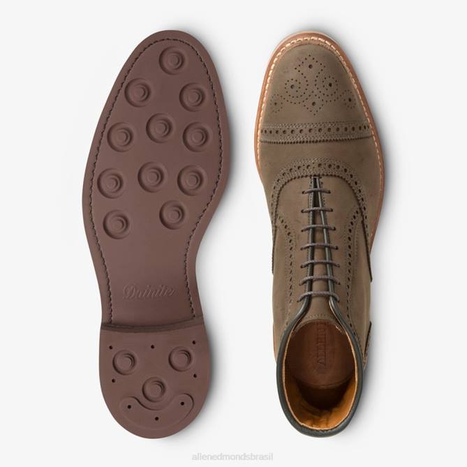 Allen Edmonds homens bota social hamilton oxford à prova de intempéries 68T8D343 nubuck marrom