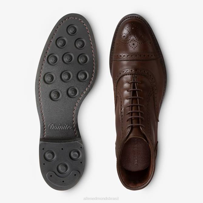 Allen Edmonds homens bota social hamilton oxford à prova de intempéries 68T8D344 marrom