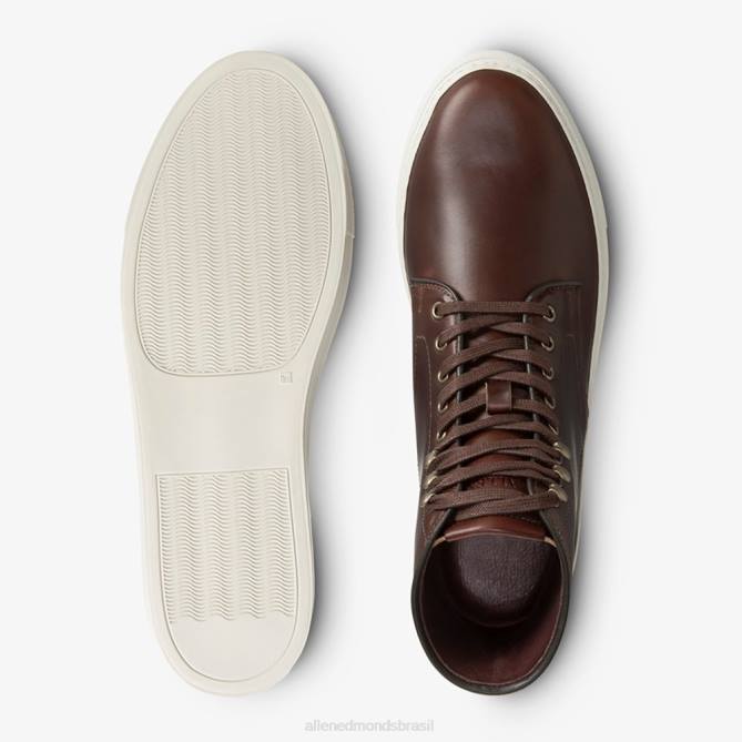 Allen Edmonds homens higgins mill tênis cano alto 68T8D424 marrom