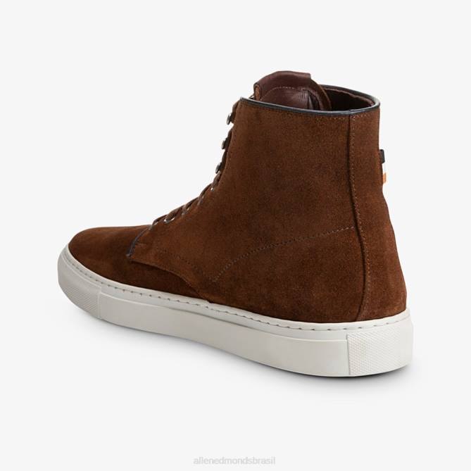 Allen Edmonds homens higgins mill tênis cano alto 68T8D94 camurça marrom rapé